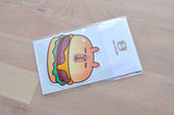 Capybara Cheeseburger Vinyl Sticker