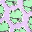 Cat Bag Frog Sticker