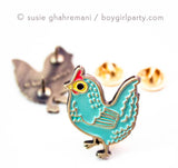 Chicken Enamel Pin Brooch