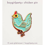 Chicken Enamel Pin Brooch