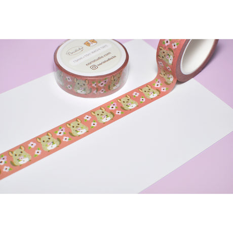 Chinchilla and Flowers Washi Tape