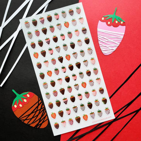 Chocolate Covered Strawberries Sticker Sheet