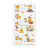 Cleaning Time Foxes Sticker Sheet