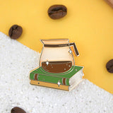 Coffee and Books Enamel Pin