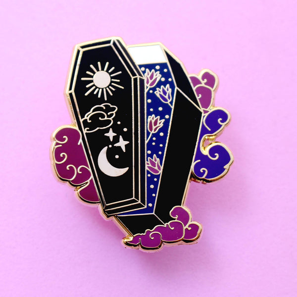 Coffin Enamel Pin