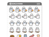 Cooking Time Hamster Sticker Sheet