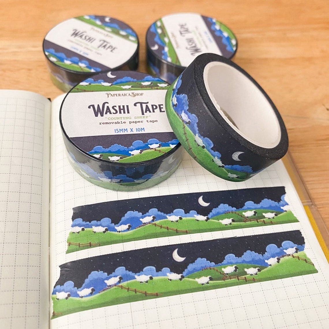 Cinta washi con forma de oveja para contar PaperaicaShop