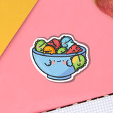 Cute Bowl of Dinosaurs Vinyl Sticker