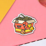 Cute Box of Noodles Vinyl Sticker