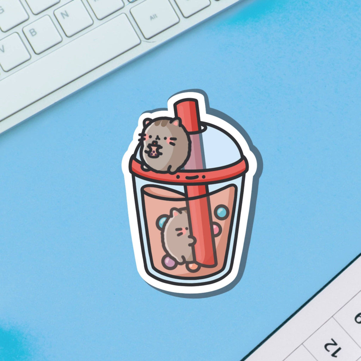 Cute Bubble Tea Vinyl Sticker