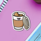 Cute Coffee Bears Vinyl Sticker