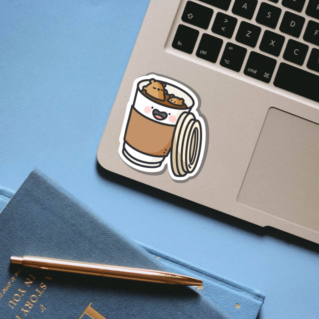 Cute Coffee Bears Vinyl Sticker