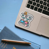 Cute Coffee Machine Vinyl Sticker