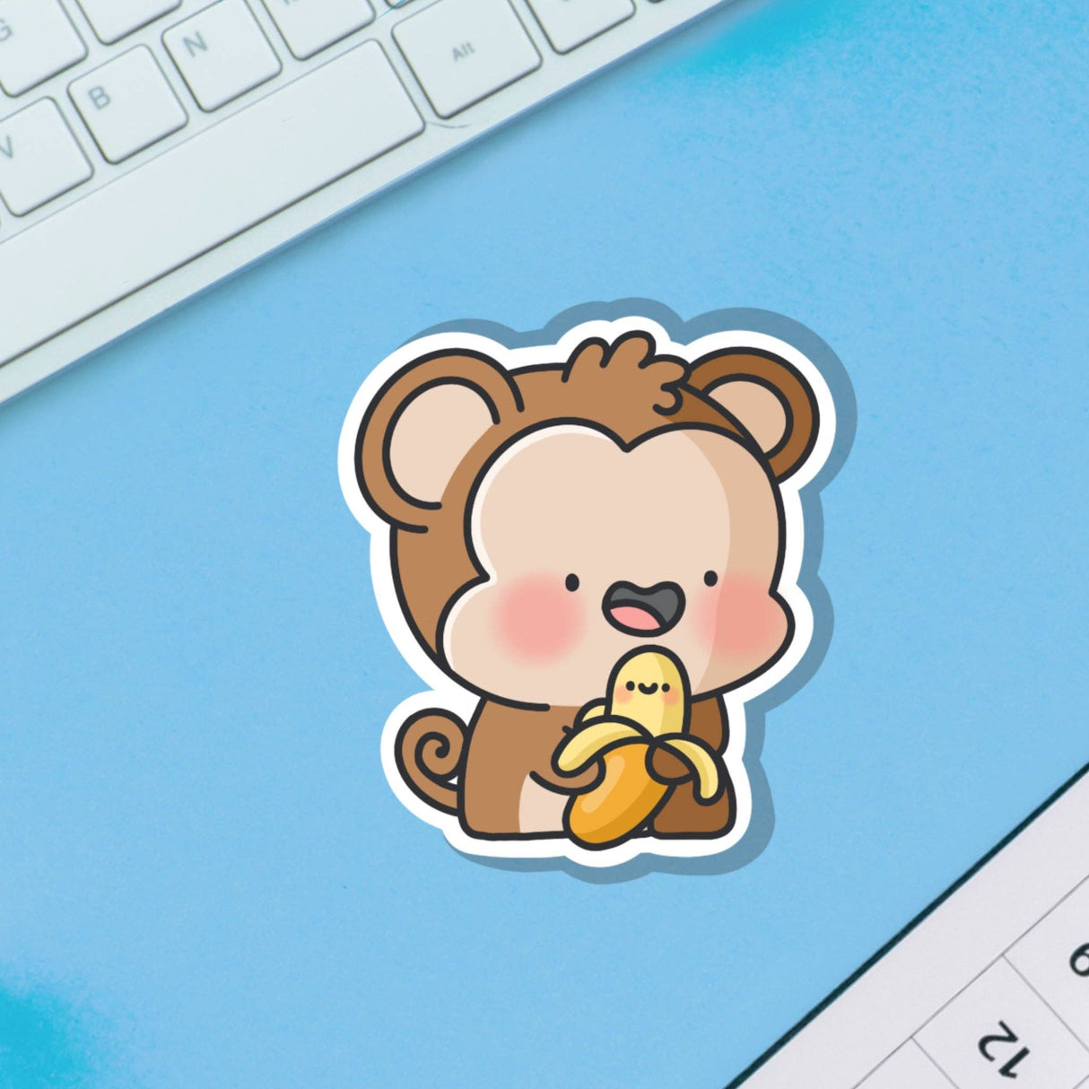 Cute Monkey Vinyl Sticker