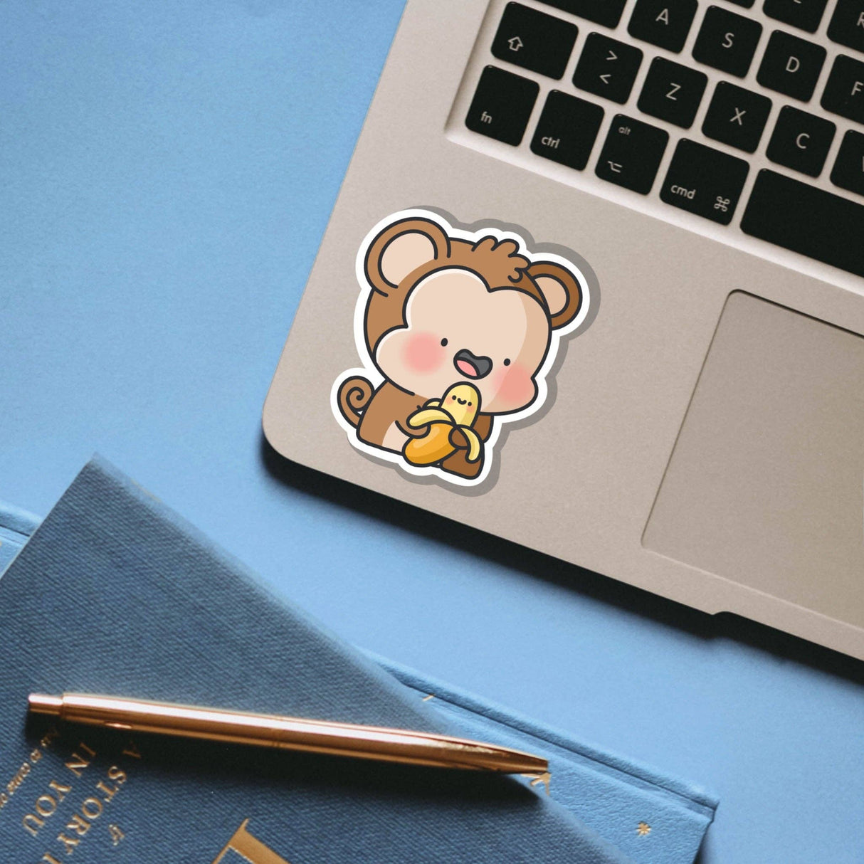 Cute Monkey Vinyl Sticker