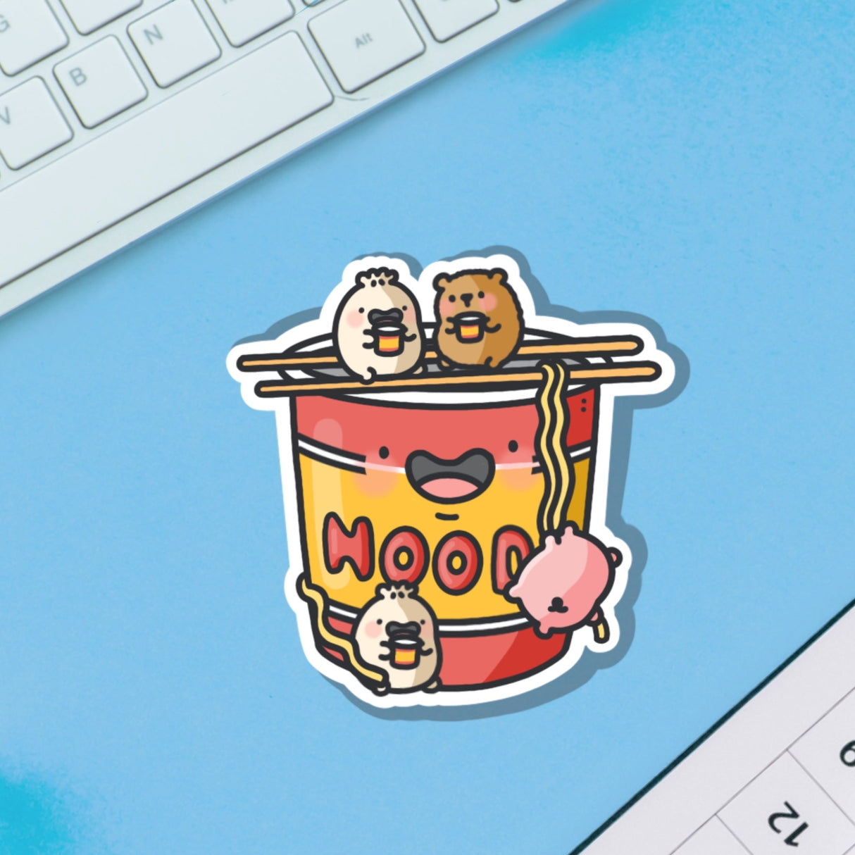 Cute Pot Noodle Vinyl Sticker