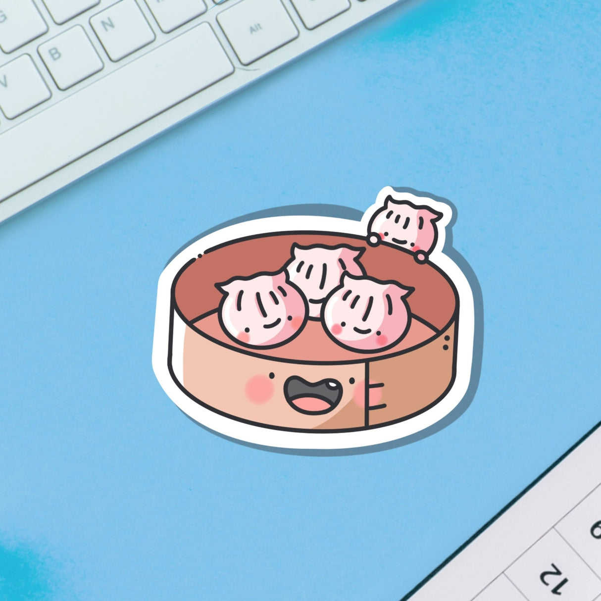 Cute Prawn Dumplings Vinyl Sticker