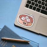 Cute Prawn Dumplings Vinyl Sticker