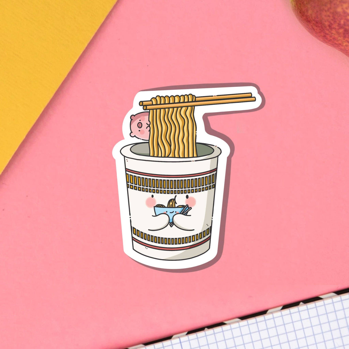 Cute Ramen Noodles Vinyl Sticker