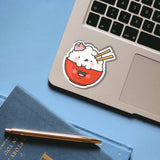 Cute Rice Bowl Vinyl Sticker