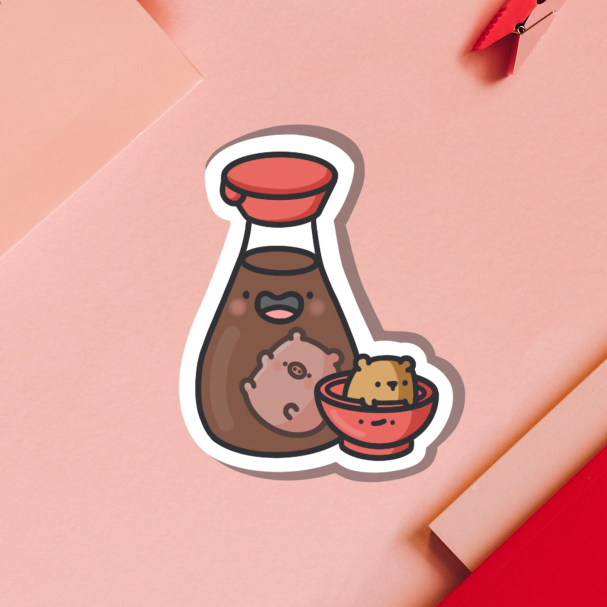 Cute Soy sauce Vinyl Sticker