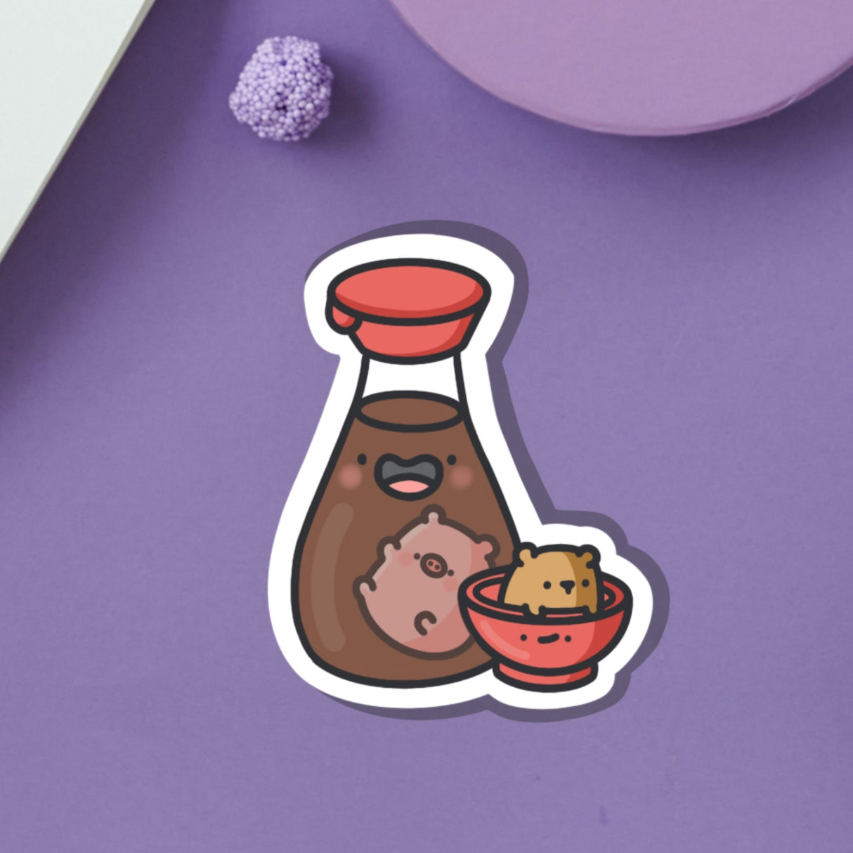 Cute Soy sauce Vinyl Sticker