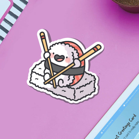 Cute Sushi Chopsticks Vinyl Sticker