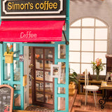 Simon's Coffee Shop DIY Miniature Dollhouse Kit