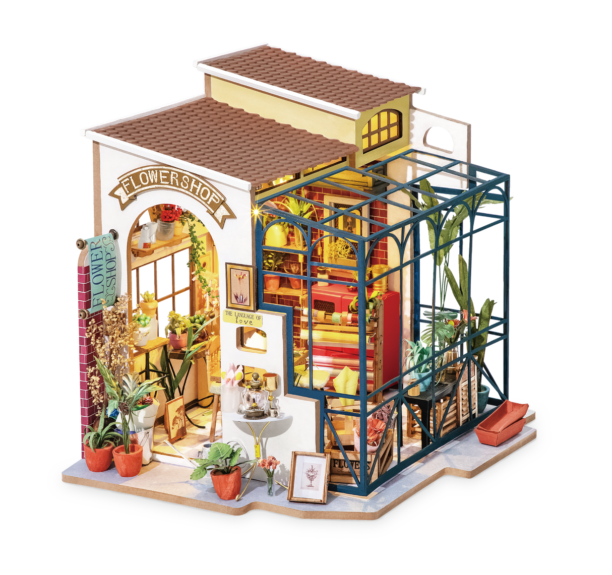 Flower Shop DIY Miniature Dollhouse Kit