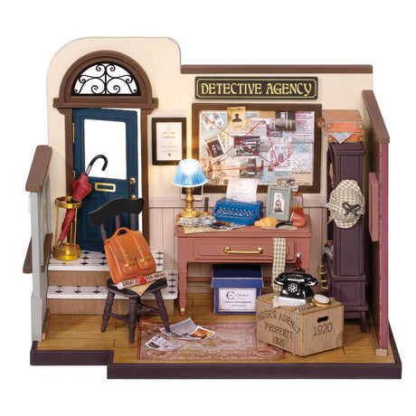 Mose's Detective Agency Miniature Dollhouse Kit