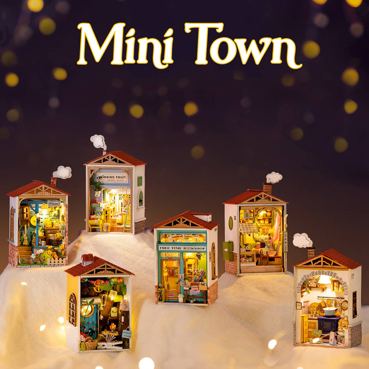 DIY Miniature House Kit Free Time Bookshop