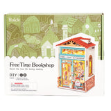 DIY Miniature House Kit Free Time Bookshop