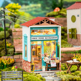 DIY Miniature House Kit Free Time Bookshop