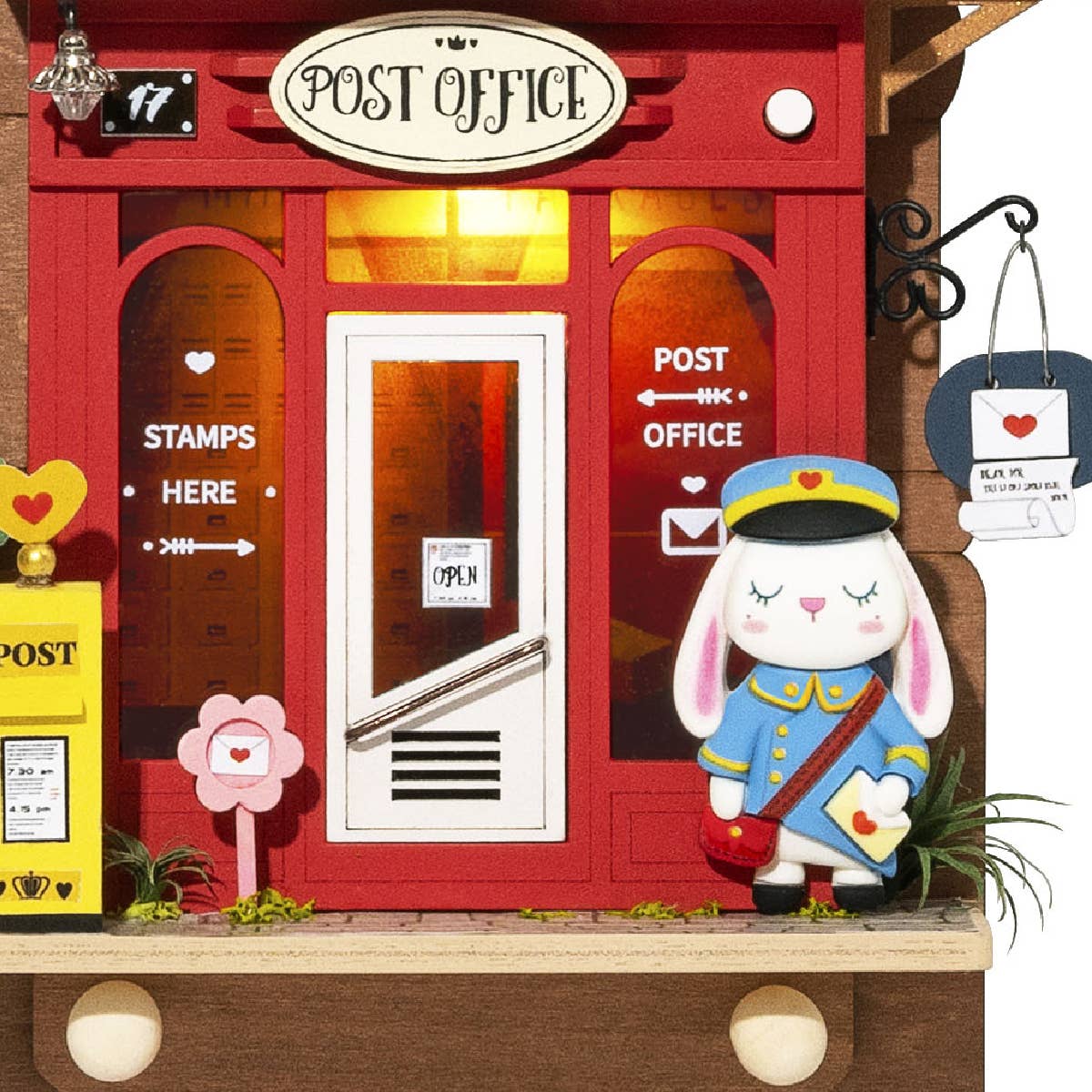 Love Post Office DIY Wall Hanging Miniature House Kit