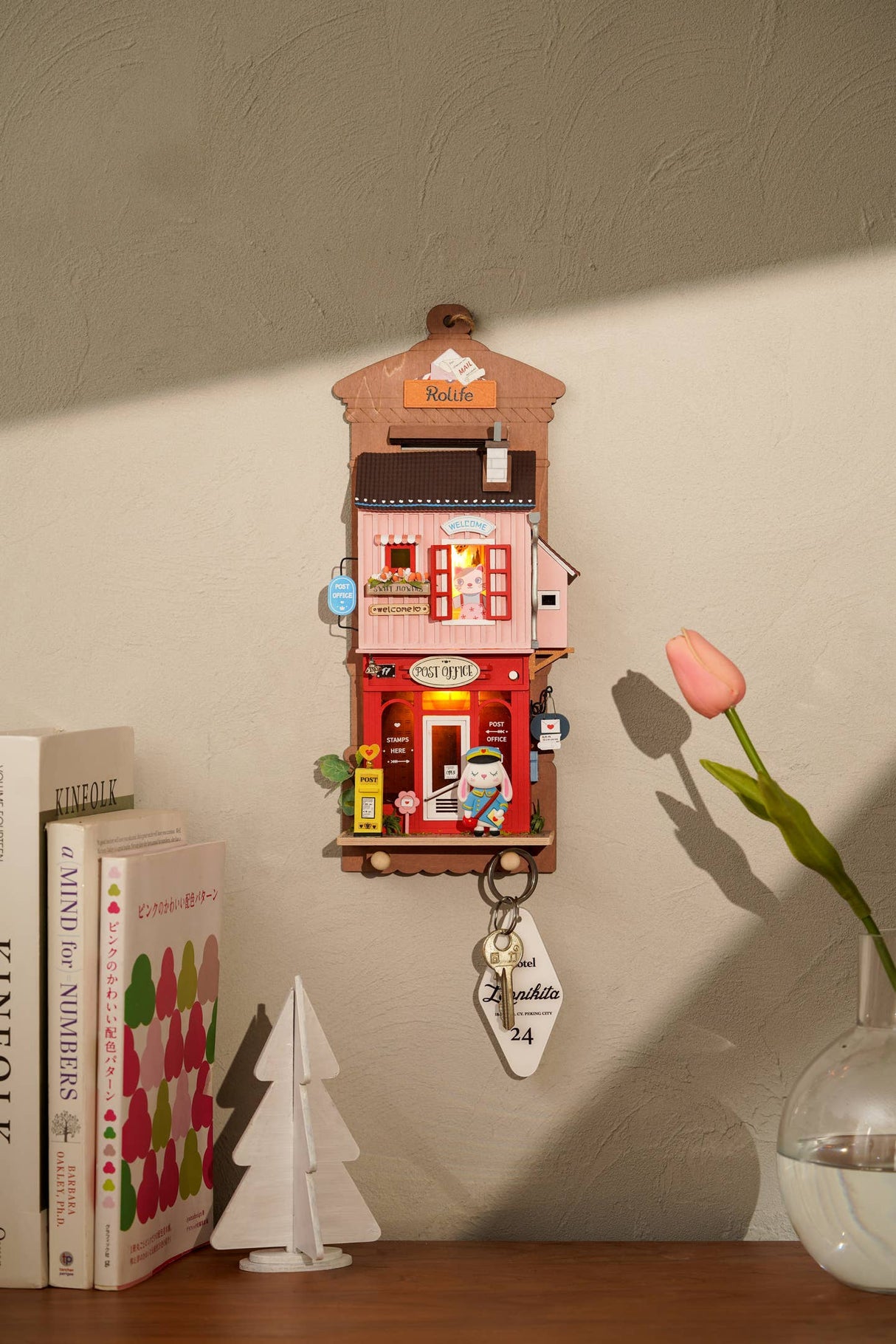 Love Post Office DIY Wall Hanging Miniature House Kit