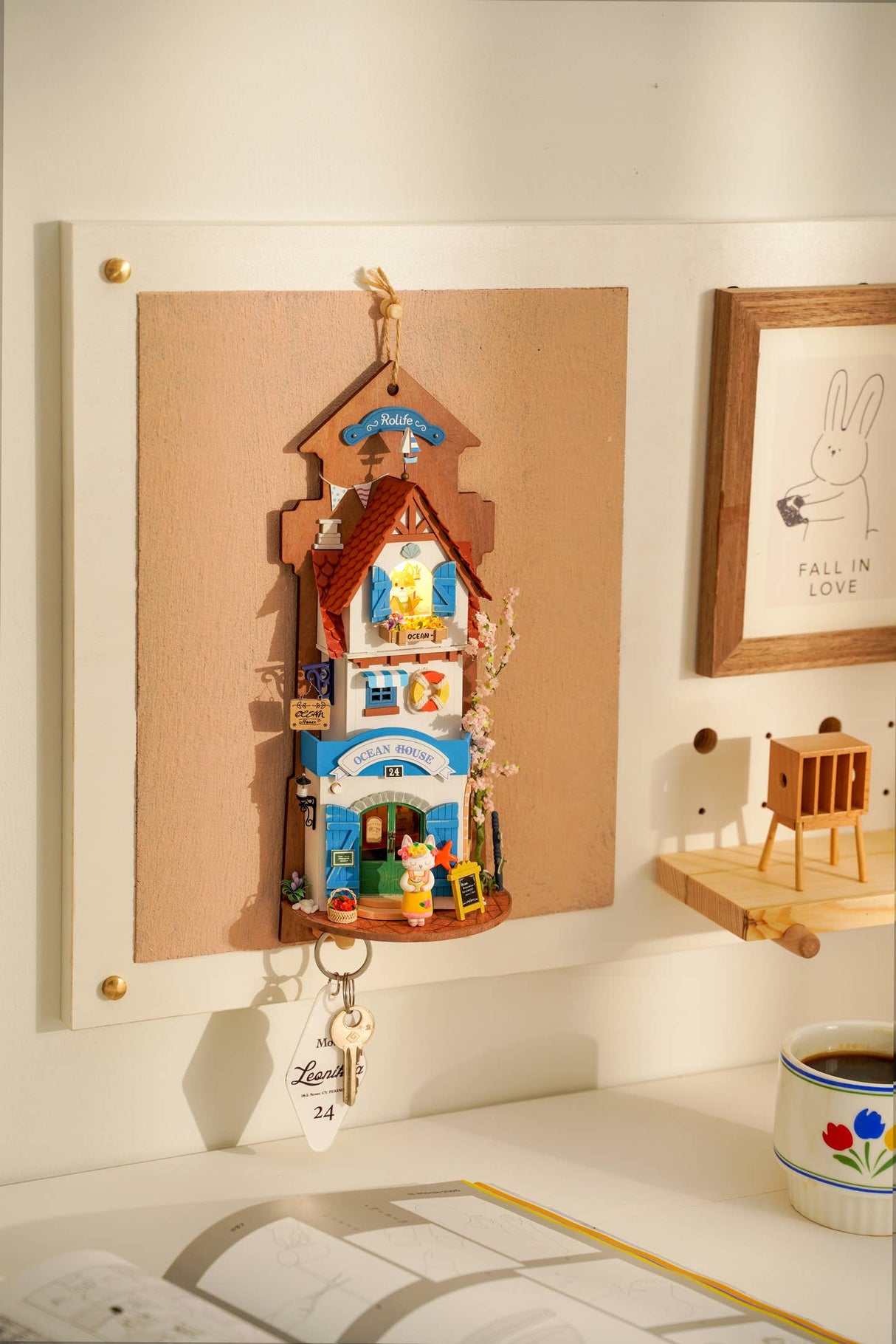 Island Dream Villa DIY Wall Hanging Miniature House Kit