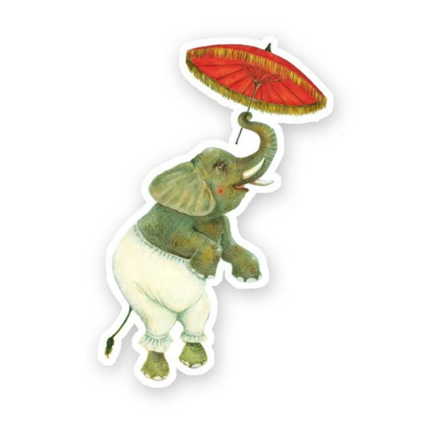 Dancing Elephant Vinyl Sticker