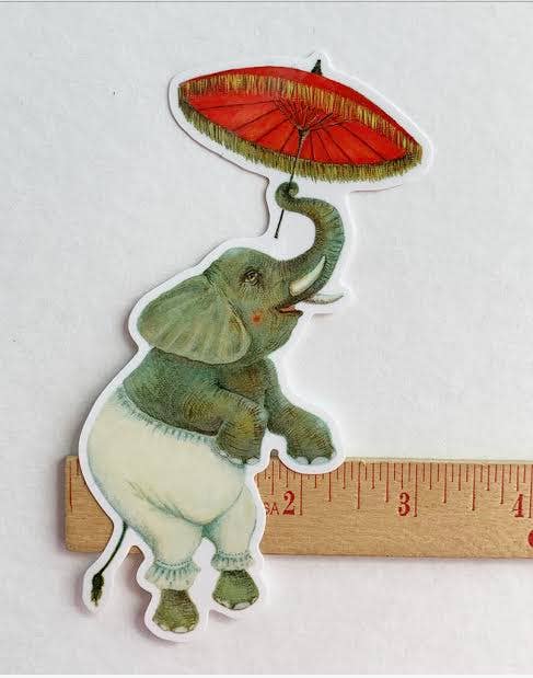 Dancing Elephant Vinyl Sticker