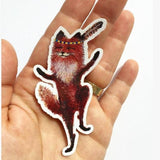 Dancing Fox Vinyl Sticker