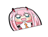 Darling in the Franxx 002 Anime Peeker Vinyl Sticker