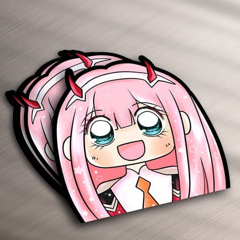 Darling in the Franxx 002 Anime Peeker Vinyl Sticker