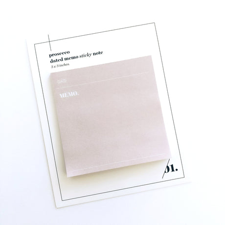 Cloth & Paper Dated Memo Sticky Notes | Prosecco