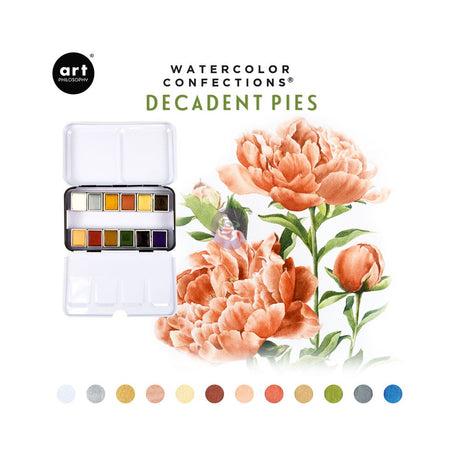 Prima Watercolor Pan Decadent Pies 12/Pkg