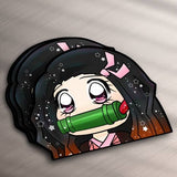 Demon Slayer Nezuko Anime Peeker Vinyl Sticker