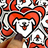 Dog Heart Mini Sticker