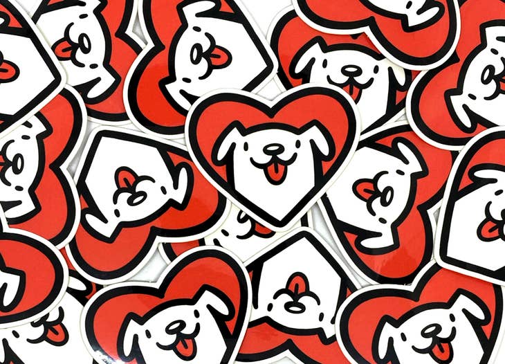 Dog Heart Mini Sticker