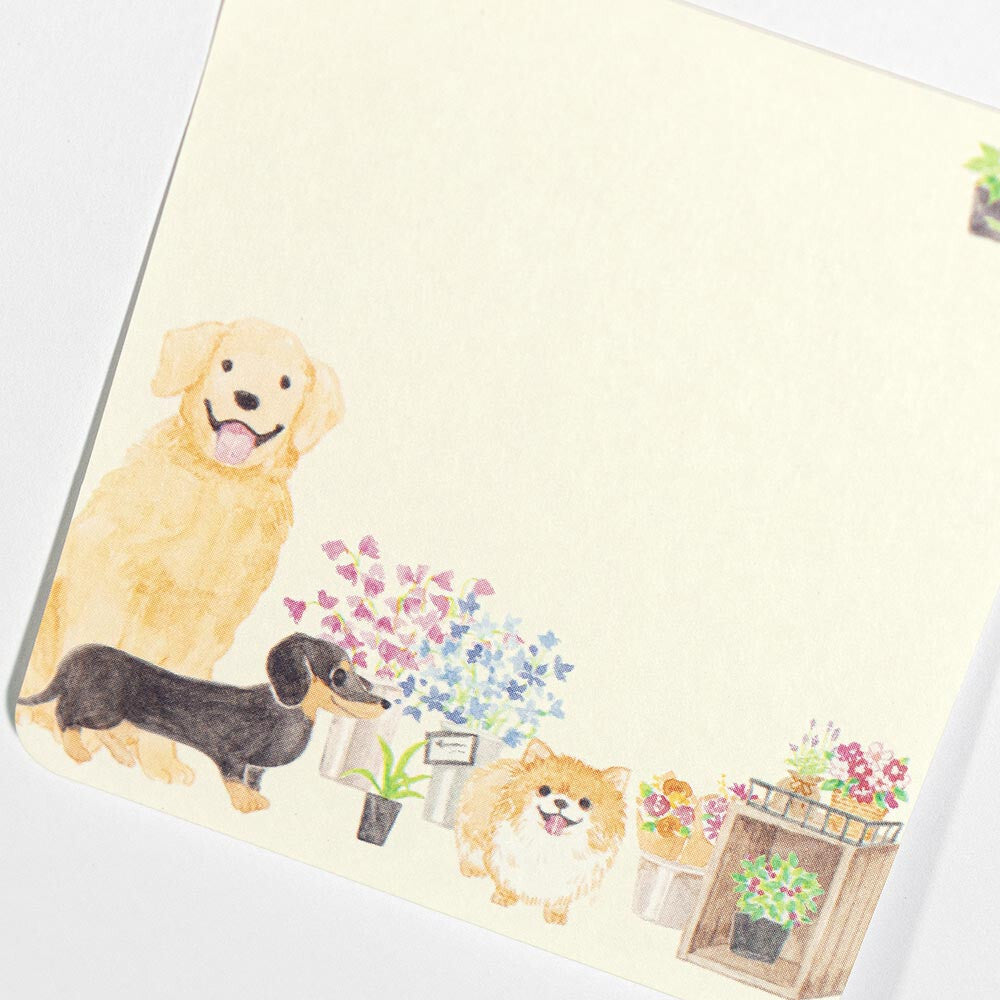 Dogs Flower Shop Sticky Notes