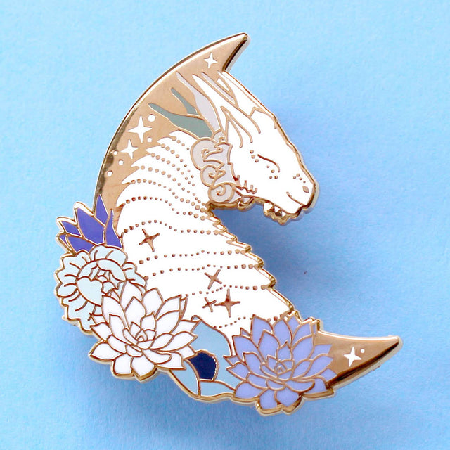 Dragon Enamel Pin Glitter Punk