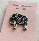 Elephant Enamel Pin Badge