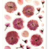 Epoxy Pressed Flowers Sticker Sheet